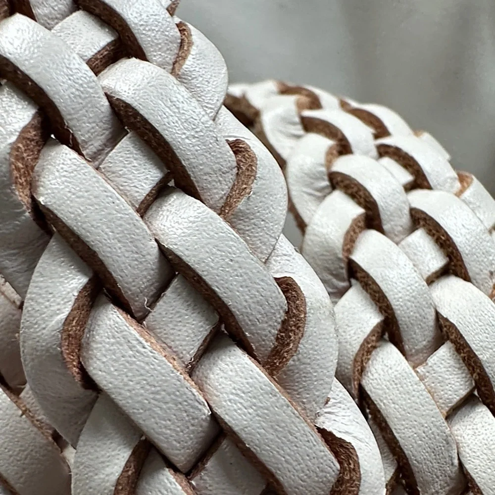 J. Crew Braided White Belt with Gold Buckle - Picture 4 of 4